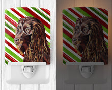 Load image into Gallery viewer, Boykin Spaniel Candy Cane Christmas Ceramic Night Light SC9616CNL