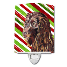 Load image into Gallery viewer, Boykin Spaniel Candy Cane Christmas Ceramic Night Light SC9616CNL