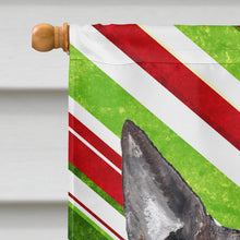 Load image into Gallery viewer, Bull Terrier Candy Cane Christmas Flag Canvas House Size