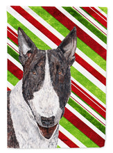 Load image into Gallery viewer, Bull Terrier Candy Cane Christmas Flag Canvas House Size