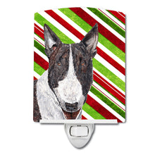 Load image into Gallery viewer, Bull Terrier Candy Cane Christmas Ceramic Night Light SC9617CNL