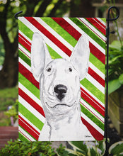 Load image into Gallery viewer, Bull Terrier Candy Cane Christmas Garden Flag – Decorative Outdoor Yard Flag