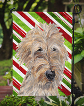 Load image into Gallery viewer, Goldendoodle Candy Cane Christmas Garden Flag – Decorative Outdoor Yard Flag