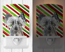 Load image into Gallery viewer, Chinese Crested Candy Cane Christmas Ceramic Night Light SC9620CNL