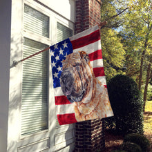 Load image into Gallery viewer, Shar Pei with American Flag USA Flag Canvas House Size SC9623CHF