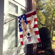 Load image into Gallery viewer, Cardigan Corgi with American Flag USA Flag Canvas House Size SC9624CHF