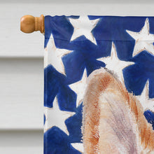 Load image into Gallery viewer, Cardigan Corgi with American Flag USA Flag Canvas House Size SC9624CHF