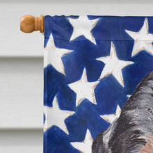 Load image into Gallery viewer, Blue Tick Coonhound with American Flag USA Flag Canvas House Size SC9625CHF
