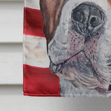 Load image into Gallery viewer, Staffordshire Bull Terrier Staffie with American Flag USA Flag Canvas House Size SC9632CHF