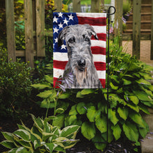 Load image into Gallery viewer, Scottish Deerhound with American Flag USA Garden Flag – Decorative Outdoor Yard Flag SC9634GF