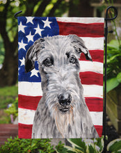 Load image into Gallery viewer, Scottish Deerhound with American Flag USA Garden Flag – Decorative Outdoor Yard Flag SC9634GF