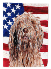 Load image into Gallery viewer, Otterhound with American Flag USA Flag Canvas House Size SC9637CHF