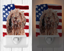 Load image into Gallery viewer, Otterhound with American Flag USA Ceramic Night Light SC9637CNL