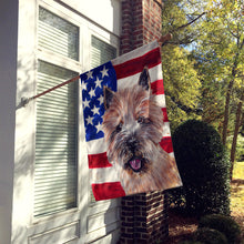 Load image into Gallery viewer, Norwich Terrier with American Flag USA Flag Canvas House Size SC9638CHF