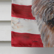Load image into Gallery viewer, Norwich Terrier with American Flag USA Flag Canvas House Size SC9638CHF