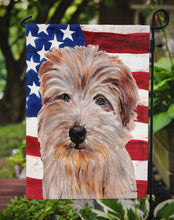 Load image into Gallery viewer, Norfolk Terrier with American Flag USA Garden Flag – Decorative Outdoor Yard Flag SC9640GF