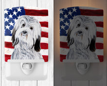 Load image into Gallery viewer, Havanese with American Flag USA Ceramic Night Light SC9641CNL