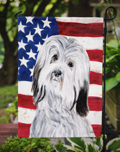 Load image into Gallery viewer, Havanese with American Flag USA Garden Flag – Decorative Outdoor Yard Flag SC9641GF