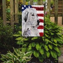 Load image into Gallery viewer, Great Pyrenees with American Flag USA Garden Flag – Decorative Outdoor Yard Flag SC9642GF