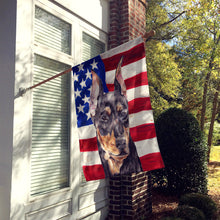 Load image into Gallery viewer, German Pinscher with American Flag USA Flag Canvas House Size SC9644CHF