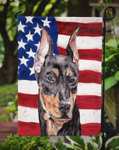 Load image into Gallery viewer, German Pinscher with American Flag USA Garden Flag – Decorative Outdoor Yard Flag SC9644GF