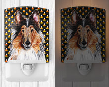 Load image into Gallery viewer, Collie Candy Corn Halloween Ceramic Night Light SC9646CNL