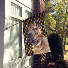 Load image into Gallery viewer, Shar Pei Candy Corn Halloween Flag Canvas House Size SC9647CHF