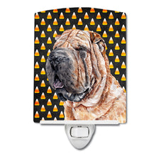 Load image into Gallery viewer, Shar Pei Candy Corn Halloween Ceramic Night Light SC9647CNL