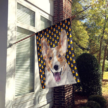 Load image into Gallery viewer, Cardigan Corgi Candy Corn Halloween Flag Canvas House Size SC9648CHF