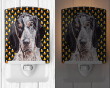 Load image into Gallery viewer, Blue Tick Coonhound Candy Corn Halloween Ceramic Night Light SC9649CNL