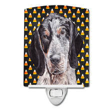 Load image into Gallery viewer, Blue Tick Coonhound Candy Corn Halloween Ceramic Night Light SC9649CNL