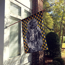 Load image into Gallery viewer, Black Standard Poodle Candy Corn Halloween Flag Canvas House Size SC9650CHF