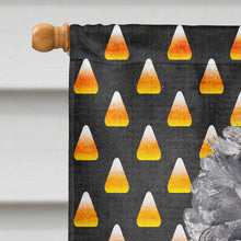Load image into Gallery viewer, Black Standard Poodle Candy Corn Halloween Flag Canvas House Size SC9650CHF
