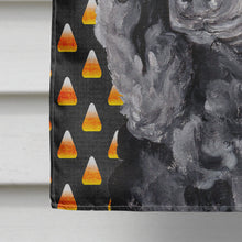Load image into Gallery viewer, Black Standard Poodle Candy Corn Halloween Flag Canvas House Size SC9650CHF
