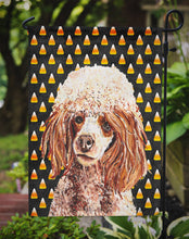 Load image into Gallery viewer, Red Miniature Poodle Candy Corn Halloween Garden Flag - Outdoor Decorative Yard Flag SC9651GF