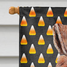 Load image into Gallery viewer, Wire Fox Terrier Candy Corn Halloween Flag Canvas House Size SC9652CHF