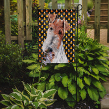 Load image into Gallery viewer, Wire Fox Terrier Candy Corn Halloween Garden Flag – Decorative Outdoor Yard Flag SC9652GF