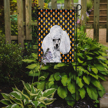 Load image into Gallery viewer, White Toy Poodle Candy Corn Halloween Garden Flag - Outdoor Decorative Yard Flag SC9653GF