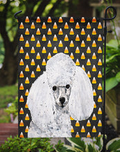 Load image into Gallery viewer, White Toy Poodle Candy Corn Halloween Garden Flag - Outdoor Decorative Yard Flag SC9653GF
