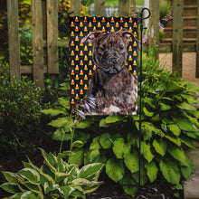 Load image into Gallery viewer, Staffordshire Bull Terrier Staffie Candy Corn Halloween Garden Flag - Outdoor Decorative Yard Flag SC9657GF
