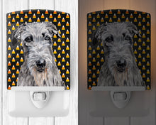 Load image into Gallery viewer, Scottish Deerhound Candy Corn Halloween Ceramic Night Light SC9658CNL