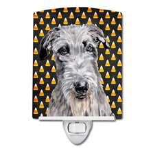 Load image into Gallery viewer, Scottish Deerhound Candy Corn Halloween Ceramic Night Light SC9658CNL