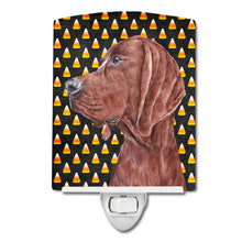 Load image into Gallery viewer, Redbone Coonhound Candy Corn Halloween Ceramic Night Light SC9659CNL