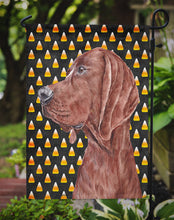 Load image into Gallery viewer, Redbone Coonhound Candy Corn Halloween Garden Flag – Decorative Outdoor Yard Flag SC9659GF