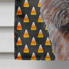 Load image into Gallery viewer, Norwich Terrier Candy Corn Halloween Flag Canvas House Size SC9662CHF