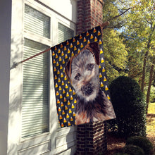 Load image into Gallery viewer, Norfolk Terrier Puppy Candy Corn Halloween Flag Canvas House Size SC9663CHF