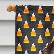 Load image into Gallery viewer, Norfolk Terrier Puppy Candy Corn Halloween Flag Canvas House Size SC9663CHF