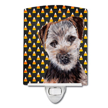 Load image into Gallery viewer, Norfolk Terrier Puppy Candy Corn Halloween Ceramic Night Light SC9663CNL