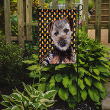 Load image into Gallery viewer, Norfolk Terrier Puppy Candy Corn Halloween Garden Flag - Outdoor Decorative Yard Flag SC9663GF