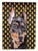 Load image into Gallery viewer, German Pinscher Candy Corn Halloween Flag Canvas House Size SC9668CHF